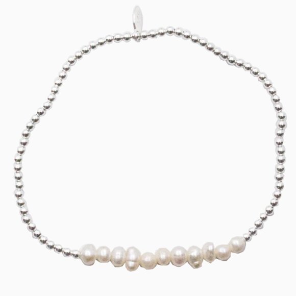 NWT Sloan Bracelet // Sterling Silver + Freshwater Pearls - Picture 1 of 1